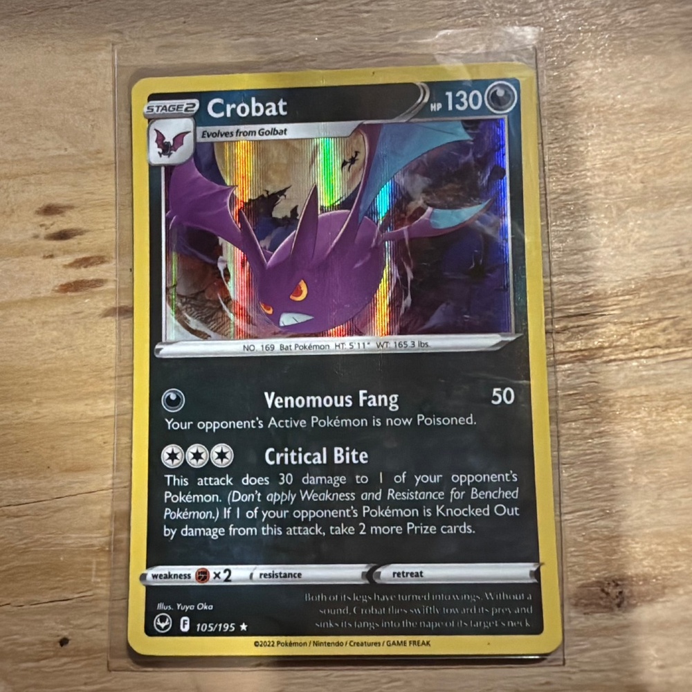 Pokémon Crobat 105/195 Silver Tempest Holo Rare